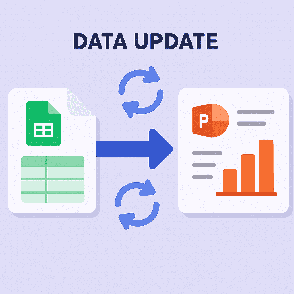 I will Update data from Google sheets to Microsoft Power Point