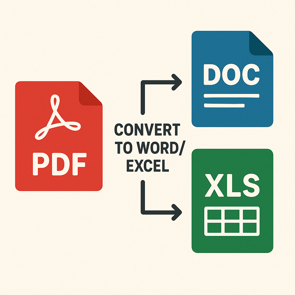 PDF to Word/Excel Conversions